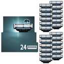 Mach 3 Razor Refills for Men,Razor Blade Refills for Men - 24PCS Compatible with Mach 3 Razor Blades Refills with Mach3 Razors, Dual Lubrication Blades for Extra Close & Comfortable Shave