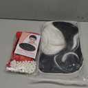 BERON 14" Women Girls Short Curly Bob Wavy Wig Body Wave Halloween Cosplay Costume Daily Party Wigs (Black and White)