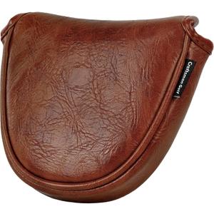 Craftsman Golf Premium Leather Brown Blade Mallet Putter Cover Driver Fairway Wood Headcover Cover Magnetic Closure