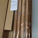 1 Diameter Curtain Rods Itself is 30 to 144 inch 2 Pack Fit 30-142 inch, 66 to 120 inch Window with Heavy Duty Adjustable Rod Matte Wood Grain Splicing Metal Extra Long Curtain Rod for Windows