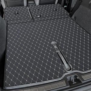 Cargo Liner & Backrest Mat Fit for 2018-2025 Volvo XC40 / 2022-2024 Volvo C40 Recharge - Leather Trunk Mat Back Seat Cover Protector - All Weather Protection PU Leather Cargo Mats and Backrest Mat