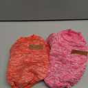 2 Pcs Dog Sweaters for Small Dogs Girl Boy Winter Fleece Clothes Warm Soft Dog Sweatshirt Outfit for Dogs Cats Pet Apparel (S (Back: 11.8",Chest: 15.7", 5.5-10Ibs), Red+Rose Red)