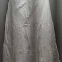 ANRABESS Women’s Summer Boho Flowy Swing Tiered A-Line Maxi Skirt 2025 Fashion Trendy Elastic Waist Pleated Long Beach Dress with Pockets White X-Large