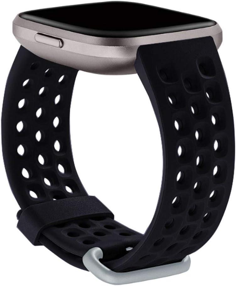 Sport Bands Compatible with Fitbit Versa 2 / Versa/Versa Lite Bands for Women Men,Breathable Sport Replacement Wristbands Small Large