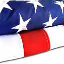 American Flag for Outside Heavy-Duty US Flag with Embroidered Stars Reinforced Material USA Flag Built for Outdoors Sewn Stripes UV Protection Brass Grommets (3x5 ft)
