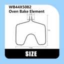 WB44X5082 Oven Bake Element for Hot-point G-E Kenmore Oven - Replaces 3358, AP2031084, PS249466, EAP249466, WB44X5082R, WB44X0192, WB44X1126, WB44X5061, WB44X5072, WB44X5085