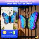 Solar LED Butterfly Outdoor Wall Decor with Sparkling Light-Up Wings - Hanging Solar Lights for Garden, Yard, Patio, Balcony, Living Room, Bedroom