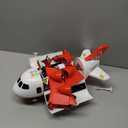 Dwi Dowellin Airplane Toy with Fire Truck Cars and Play Mat,Plane with Lights and Sounds for 3 + Years Old Boys and Girls