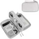 NIMOSA Portable Cable Organizer Travel Cable Organizer Pouch Electronic Accessories Carry Case Waterproof Power Protection USB Hard Disk Box Storage Bag for Cord, Charger, Phone, Earphone Grey