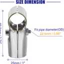 uxcell Structural Pipe Connector Joint Pipe Clamps 180 Degree 2 Way, 20 Set Stainless Steel Corner Fitting End Rails Clamp Fit OD 1 inch (25mm) Tube, Silver