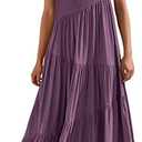 ANRABESS Women Summer Casual Loose Sleeveless Sundress Spaghetti Strap Flowy Boho Linen Beach Vacation Maxi Long Dress, M