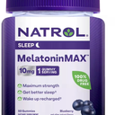 Natrol Melatonin 10mg Sleep Aid Supplement, 80 Count MelatoninMax Gummies, Blueberry Flavor, 10 mg Melatonin Gummies for Occasional Sleeplessness, 80 Day Supply