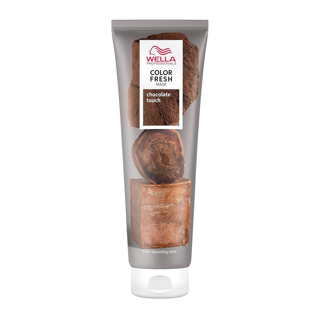 Wella Color Fresh Mask | Color-Depositing Hair Mask for Refreshed Salon Color | Vegan Formula with Avocado Oil for Smooth, Moisturized Results | All Hair Types | Zero Damage | Silicone Free | 5 Fl Oz (Chocolate Touch)