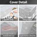PJYuCien Dog Playpen Bottom Pad and Cover Fits for 36 Inch 4 Panels Exercise Pet Pen,Grey