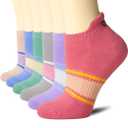 CS CELERSPORT 6 Pairs Ankle Athletic Running Socks Low Cut Sports Tab Socks for Men and Women, 8