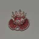 Lid Name Plate Topper for Stanley Cup 40 30 oz - Crown Cute Decoration Accessories for Tumbler, Water Bottle Glitter Decor for Women Girls (Light Pink)