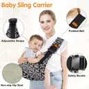 Baby Sling Carrier,Toddler Carrier,Upgraded 2025 Baby Sling with 4 Adjustable Straps(10-30lbs),Lightweight,Portable and One Size Fits All(Black)