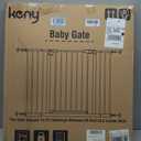 keny 29"-42.5" Baby Gate for Stairs, Auto Close Safety Dog Gate, Pressure Mounted Easy Walk Through Pet Gate for Doorways, Durable Stair Gate, 30" Tall, White