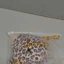 Sexy Backless Cheeky High Cut Leg Thong V Neck One Piece Swimsuit (Leopard,XLARGE)