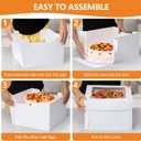20 Packs Cake Box 10 inch with Cake Board (10 Pcs Box + 10 Pcs Board) Disposable Cake Containers Bakery Take Out Container Cake Carrier for Cookies Pies (10x10x8inch)