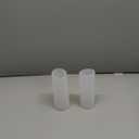 White Plastic Candle Covers, 2 Pieces, 6 inches tall, One piece 2.5 inch diameter, One Piece 2 inch diameter