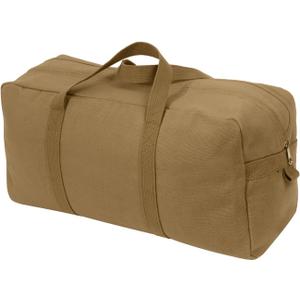 Rothco Canvas Tanker Style Tool Bag - Heavy-Duty Multipurpose Gear Carrier for Mechanics, Plumbers, Electricians, Athletes, Coyote Brown