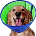 Soft Dog Cone Recovery Collars & Cones After Surgery for Small,Medium Large Dogs,Adjustable Breathable Dog Cone Collar,Protect Pets from Licking Wounds,Soft and Comfortable, Reduce Anxiety (Blue, L)
