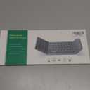 Samsers MultiDevice Foldable Bluetooth Keyboard with Touchpad, Rechargeable DualMode(2.4G+BTx2) Wireless Keyboard with Holder, Portable Folding Keyboards for Android Windows iOS Mac OS  Gold