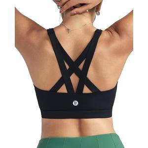 RUNNING GIRL Sports Bras for Women,Padded Strappy Sports Bras Criss-Cross Back Support Sports Bras with Removable Cups Size XL