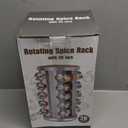 Revolving Spice Rack Set with 20 Spice Jars, Kitchen Spice Tower Organizer for Countertop or Cabinet -- Carousel Storage Includes 386 Spice Labels -- Desktop Rotating Seasoning Organizer (Wood)