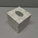 CLAYNIX Tissue Box Cover - Mosaic Mother of Pearl Inlay Tissue Box Holder - Tissue Box Cover Square 5.9 x 5.9 x 5.9 in - Decorative Bathroom, Bedroom or Office (White)