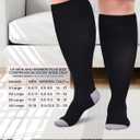Doctor's Select 3 Pairs Plus Size Compression Socks Wide Calf - Bamboo Viscose Knee High Socks | Circulation Support