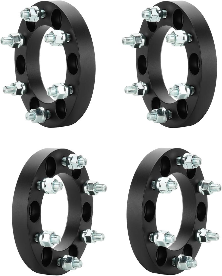 4pcs 6x5.5 Wheel Spacers M12x1.5 Thread Pitch 108mm Bore for 2004-2014 Chevrolet Colorado, 2003-2024 Toyota 4Runner, 2007-2014 FJ Cruiser, 1" (25mm) Thickness 6x139.7mm Adapters, Not Hubcentric