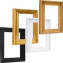 WEITAVAS Canvas Floater Frame for 8x10 Paintings, Floating Frame for 0.6-0.9" Depth Canvas Art, Oil Painting Floating Frames (8x10,Gold)