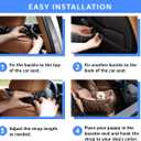 Oiilores Dog Car Seat for Small Dogs, Washable Pet Booster Seats with Clip-On Safety Leash, Comfy Deluxe Plush Carseat with Storage Pockets, Puppy Car Travel Carrier Bed for Dogs Under 25 lbs, Brown