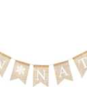 Buon Natale Banner Italian Christmas Banner Garland Burlap Italian Christmas Decorations for Xmas Holiday Party Wall Decoration