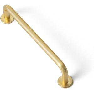 Goo-Ki 6 Pack Brushed Brass Cabinet Drawer Pulls, 5.04 Inch(128mm) c-c Solid Zinc Alloy Modern Bar Handles Dresser Pull Kitchen Hardware for Closet Wardrobe Cupboard Furniture, 9338TLS-128
