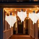 3PCS Hanging Ghosts Halloween Decor 31.5" Indoor Decorations Cute Flying Ghost for Outdoor Yard Patio Porch