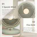 Portable Desktop Fan, Small Oscillating Fans with 3 Speeds Wind, Multi Angle Wind Direction Adjustment, Quiet USB Rechargeable Fan Suitable for Home Office Travel, Holiday Birthday Gifts (green)