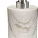 Marble Soap Dispenser, soap and Lotion Dispenser Bathroom, with Rust Proof Stainless Steel Pump Refillable for Kitchen Bathroom Countertop-Hand Lotion and Liquid Soap Dispenser-White