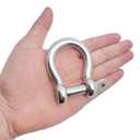2 Pcs 1/2 Inch Screw Pin Anchor Shackle, MYYZMY 304 Stainless Steel Shackles for Chains Wirerope, 12 mm