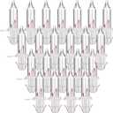 Mudder 60 Count Christmas Tree Replacement Light Bulbs 2.5v 0.425 Watt Replacement Bulb Mini Incandescent Wire String Lights Decoration for Prelit Xmas Tree(White Base with Warm White Bulb)