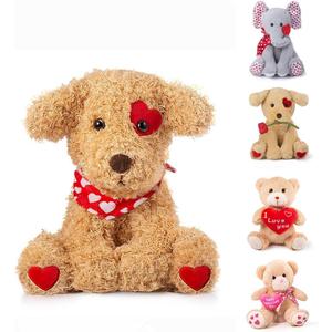 Valentine's Stuffed Animal, 11 Inch Dog, Ideal for Gifts for Friend (Puppy - one Pack)