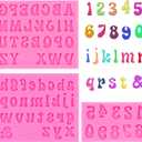 Alimat PluS Letter and Number Mold Silicone 3 Pack, Chocolate Fondant Molds for Cake Decorating and Baking