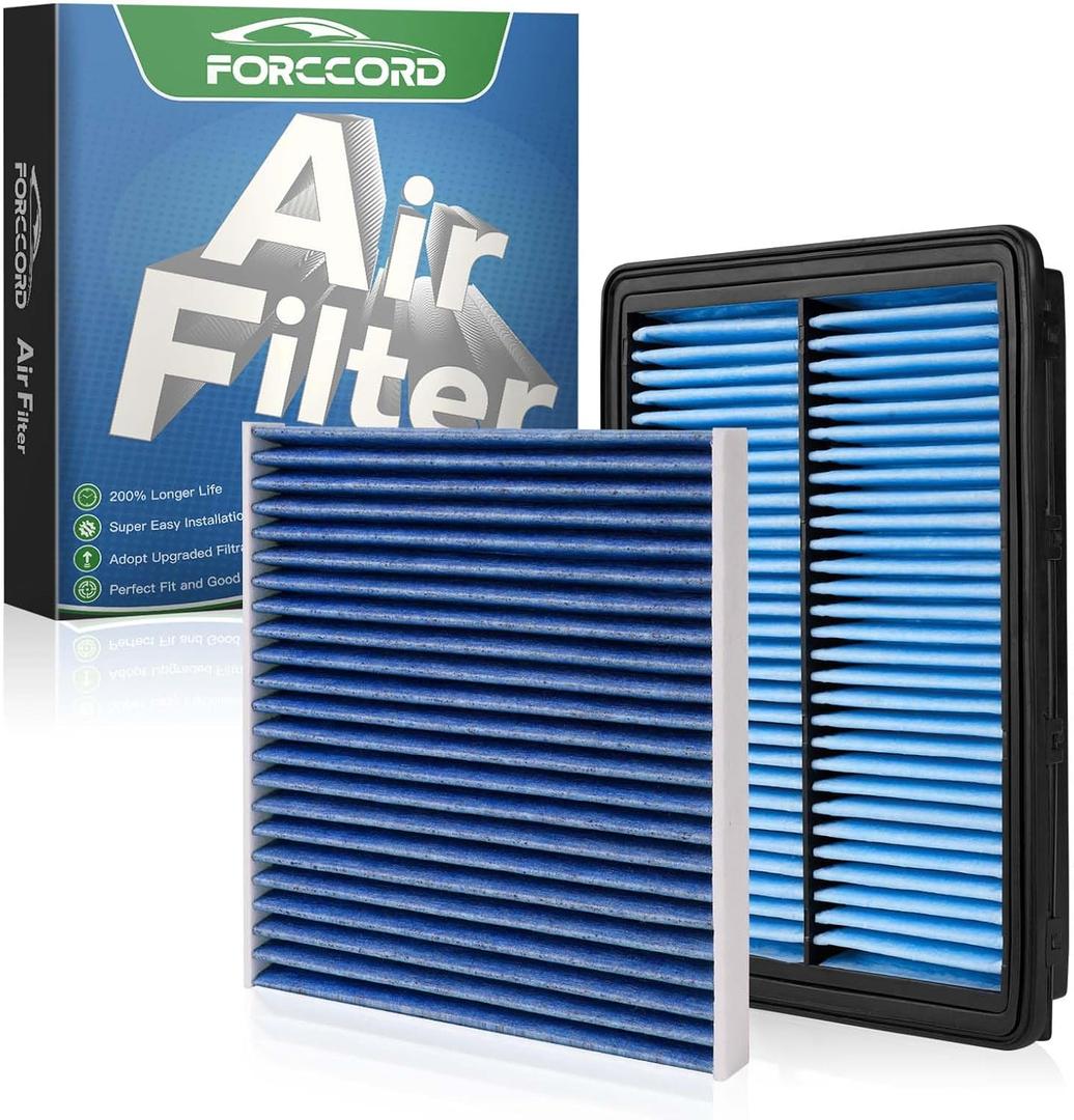 Cabin & Engine Air Filter Fit for Hyundai Sonata Gas 2015 2016 2017 2018 2019 2.4L (Not for Hybrid) Activated Carbon Cabin Filter Replacement Air Filter CF12151 CA11942 Car Accessories