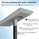 Starlink Performance Gen 3 Pipe Adapter, Beciety Heavy Duty Starlink Pole Mount for 35-62mm Metal Pipes, Stainless Steel, Easy Install, Durable for Extreme Climates