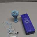 SWEETFULL Mini Portable Fan - Rechargeable Handheld Fan, 3 Speeds Personal Small Hand Gifts for Travel Essentials, Lash, Makeup, Eyelash, Kids, Girls, Women - USB, Cute Design Light Blue