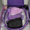 Home Pilates Kit for Women - 14 Pcs Pilates Equipment Set with Pilates Ring and Ball, 5 Resistance Bands Etc Accessories for Beginners Home Workouts - Includes Workout Guide (Purple)