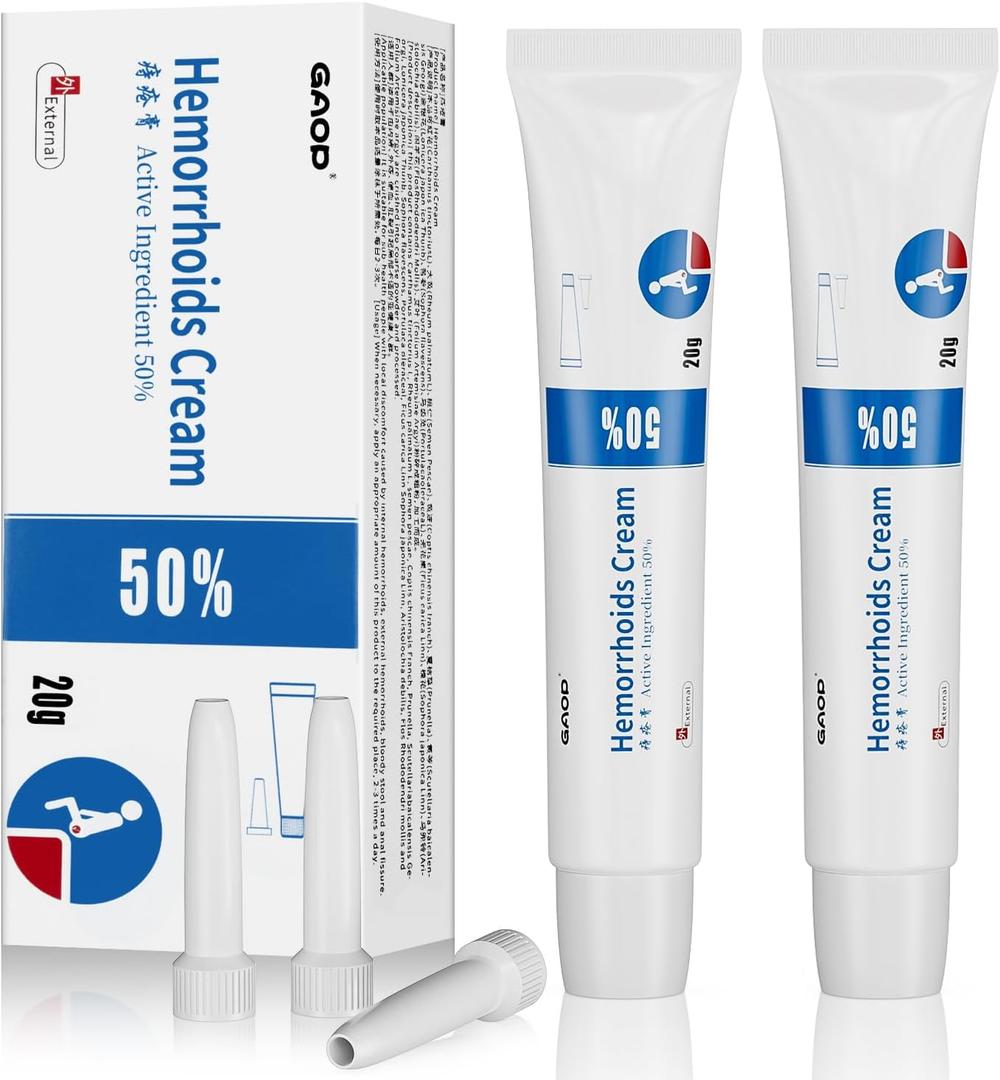 Hemorrhoid Cream, Fissure Ointment Body Care Cream Helps to Relieve Pain&Reduce Burning for Men and Women (2pcs)