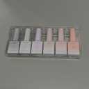 CANNI 6 Pcs 9 Ml Clear Quick Builder Nail Gel Polish Set- Milky White Neutral Nude Pink Colors Builder for Nails Strengthener Gel Thickening Extension for Beginners DIY Home Salon Manicure